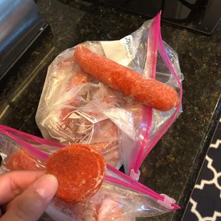 Came home and frozen what I bought for freshness until ready to eat.