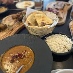 Daal with rice and naan