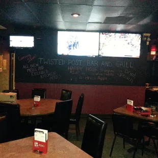 a chalkboard on the wall