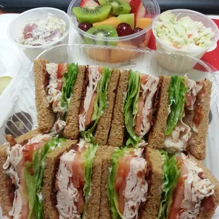 I just got Turkey sandwiches and sides salads for lunch!  yum yum!!