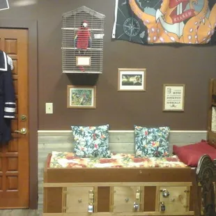 Captain Blackbeard's cabin awaits your visit to plunder his treasure.