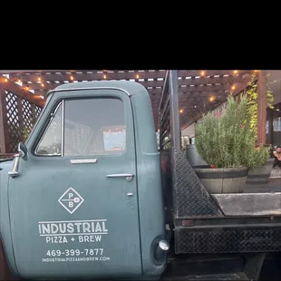 Herb garden on a flatbread truck