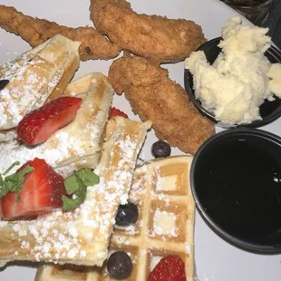 Chicken and waffles