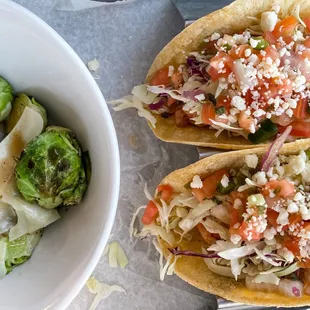 Baja Shrimp Tacos with Brussel Sprouts