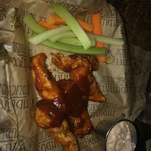 Honey Barbecue boneless wings
