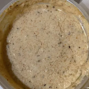 Horseradish dipping sauce for fried mushrooms. Zesty! A little kick!