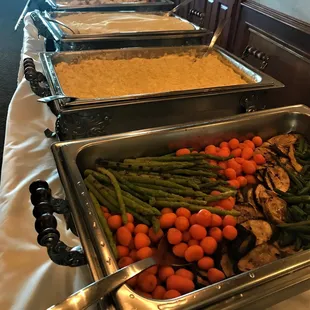 Food on a Buffet Line