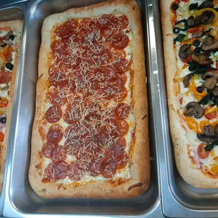 Although not on our menus, we made this pizza for a Wednesday afternoon outdoor wedding reception.