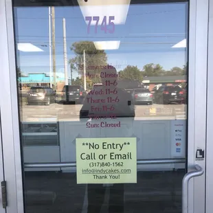 the front door of a restaurant