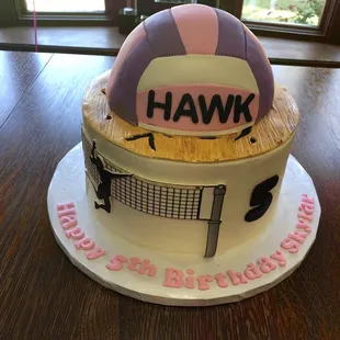 a birthday cake for a tennis player