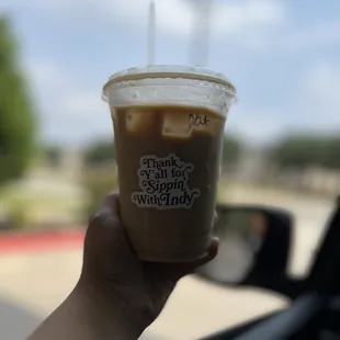 Vanilla cold brew with oat milk