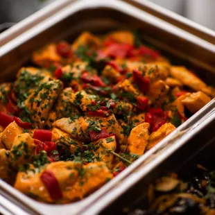 Roasted Red Pepper Garlic Cream Chicken