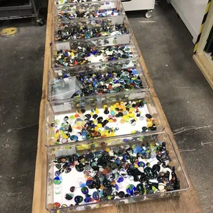 Smaller rounder type glass materials