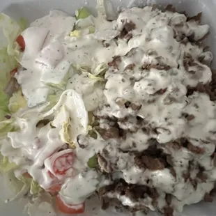 Lamb Over Rice Platter. Yum!!