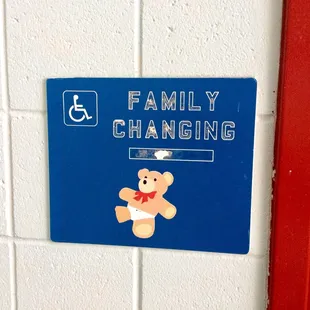 Family changing room