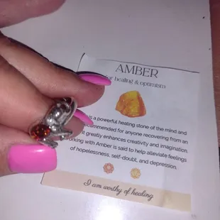 Amber elephant ring