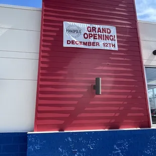 the front of the restaurant