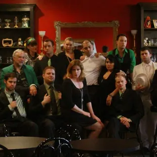 a group of people posing for a picture