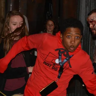 Customers running in fear at Indy Scream Park