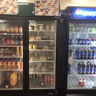 two refrigerated refrigerators