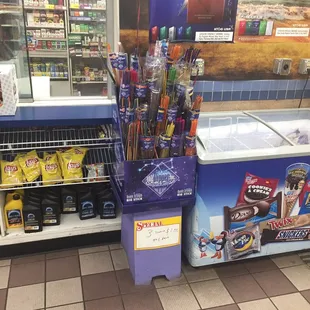 a variety of items in a store