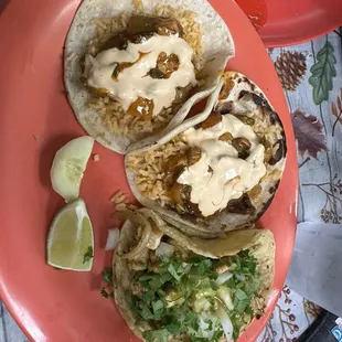Jalepeno taco and Mango Chicken Taco