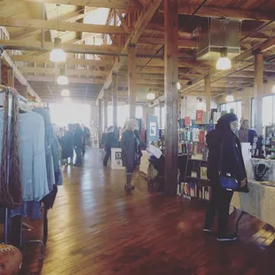 One of the three rows of vendors