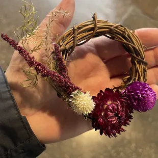 Mini wreath from Flying Dirt Farm. Love it!
