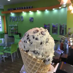 It's not ice cream it's Cookie Dough in a cone