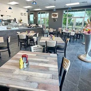 the inside of the restaurant