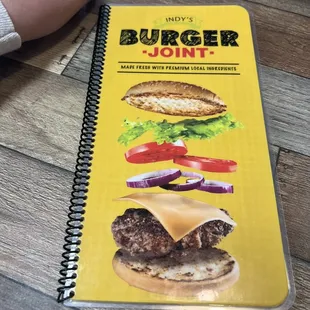 Front of menu