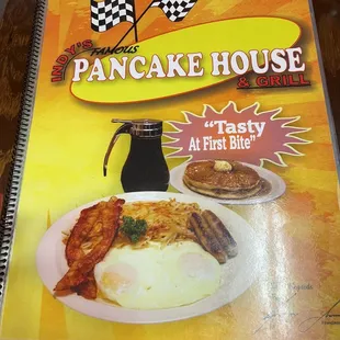 The menu.  Half the size of the table