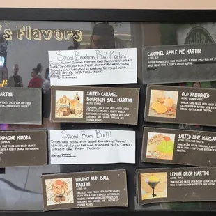 a display of food items