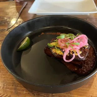 Pork belly al pastor appetizer!