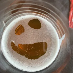 Smiley face in my beer
