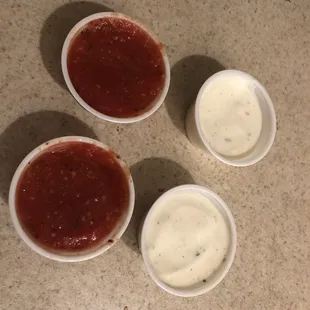 Side sauce for the pizza