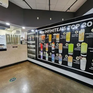 Inside  - Menu and Counter