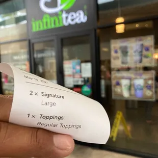 Wait outside for your drink