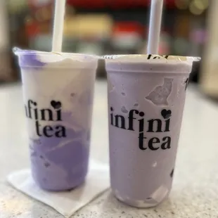 two cups of tea on a table