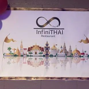 A sign decorating the karaoke and bar room.