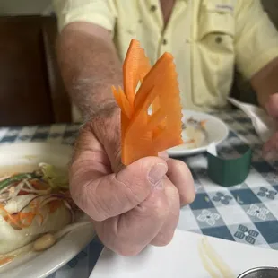 They carve the cutest butterflies out of carrots!