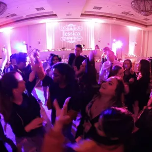No matter how old your guests are... we keep the dance floor packed! Visit our social media pages on our website to see videos.