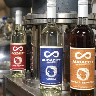 We produce Vodka too! All flavored vodkas are naturally infused.