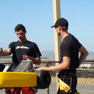 Wes Boswell (Nat'l Kart Champ) and Memo Gidley (former Indy Car driver) trying to figure out a way to pass me...