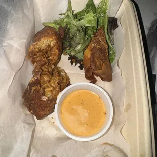 Chicken Cheesesteak Eggrolls (Minus 1 discarded)