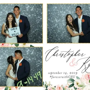 Customized photo layout using the &quot;Silver Sparkle Shine&quot; backdrop.
