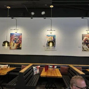 interior, sushi and sashimi
