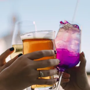 Cheers with our Moonlight Kiss cocktail!