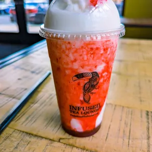 Still one of the most delicious drinks- strawberry lychee smoothie