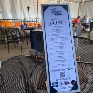 Drink menu looks delish